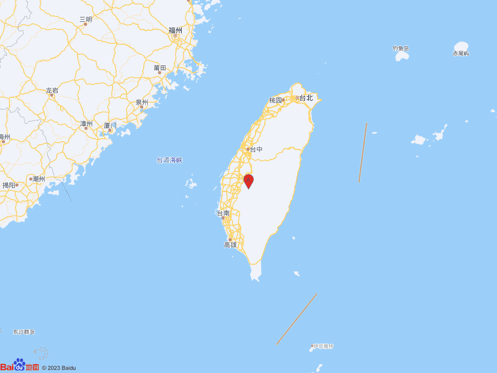 台湾嘉义县（北纬23.54度，东经120.66度）发生4.4级地震