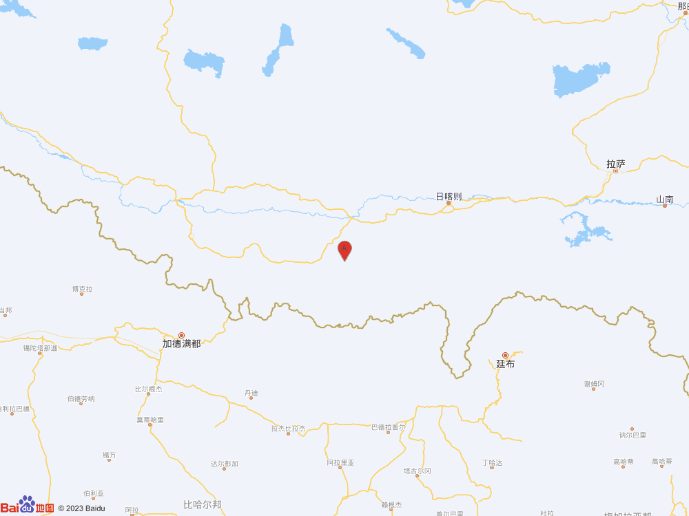 西藏日喀则市定日县（北纬28.64度，东经87.50度）发生3.2级地震