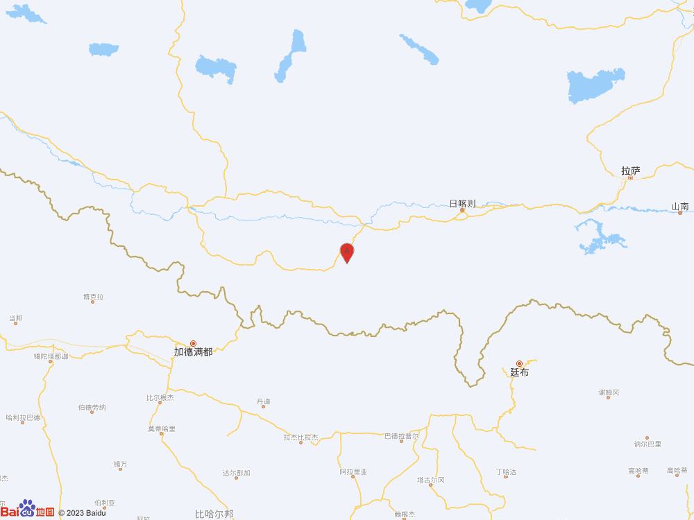 西藏日喀则市定日县（北纬28.70度，东经87.36度）发生3.5级地震